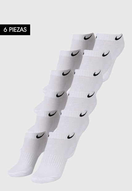 Medias X6 Blanco-Negro Nike Low Cut Dri-fit Socks