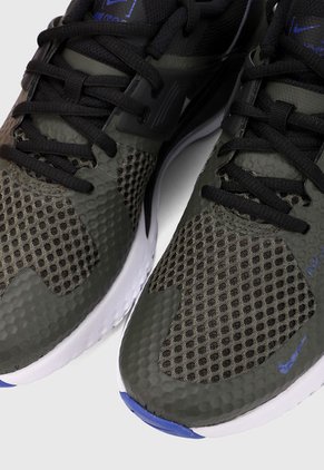 Tenis Training Verde Oliva-Negro-Azul Nike Renew Fusion