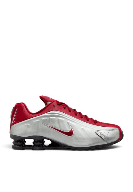 Tenis Nike Shox R4 Hombre-Blanco/Rojo