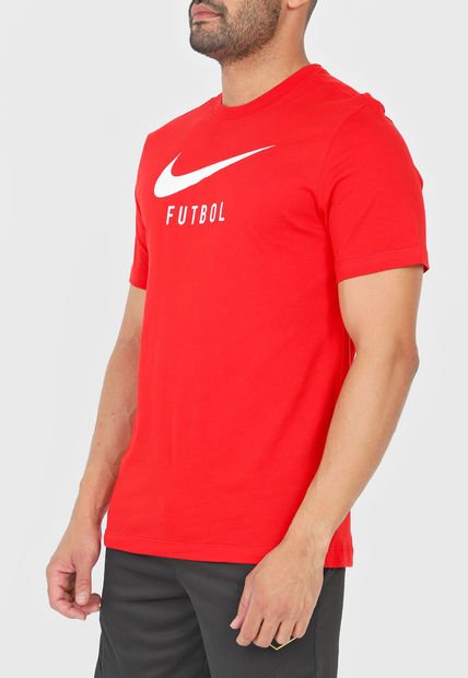 Camiseta Rojo-Blanco Nike Swoosh