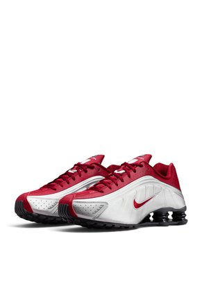 Tenis Nike Shox R4 Hombre-Blanco/Rojo