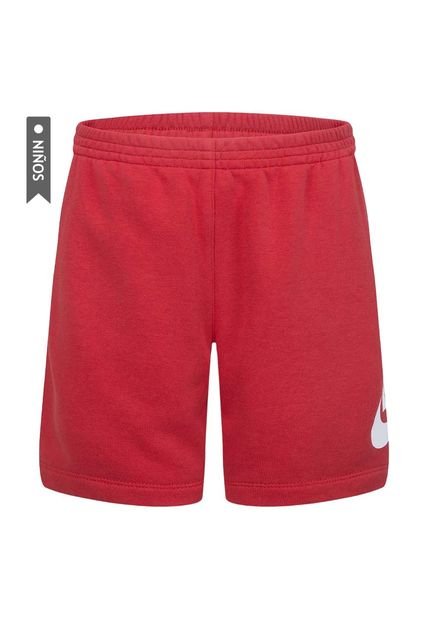 Pantaloneta Nike Club Ft Hbr Niños-Rojo
