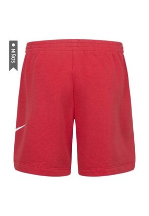 Pantaloneta Nike Club Ft Hbr Niños-Rojo