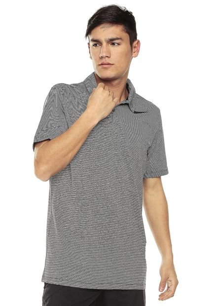 Camiseta Polo Negro-Gris-Blanco Nike Mobility Control Stripe