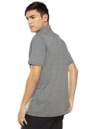 Camiseta Polo Negro-Gris-Blanco Nike Mobility Control Stripe