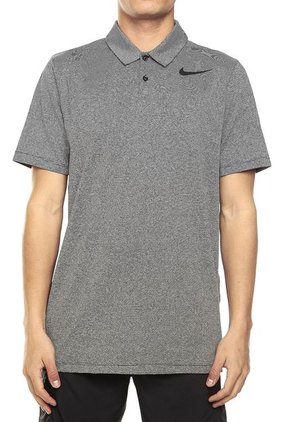 Camiseta Polo Negro-Gris-Blanco Nike Mobility Control Stripe
