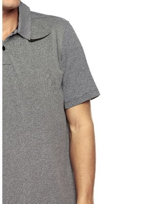 Camiseta Polo Negro-Gris-Blanco Nike Mobility Control Stripe