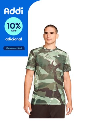 Camiseta Nike Dri-Fit Camuflado Hombre-Verde Nike