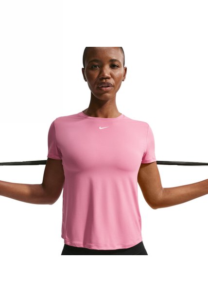 Camiseta Nike W One Classic Df Ss Top Mujer-Rosa