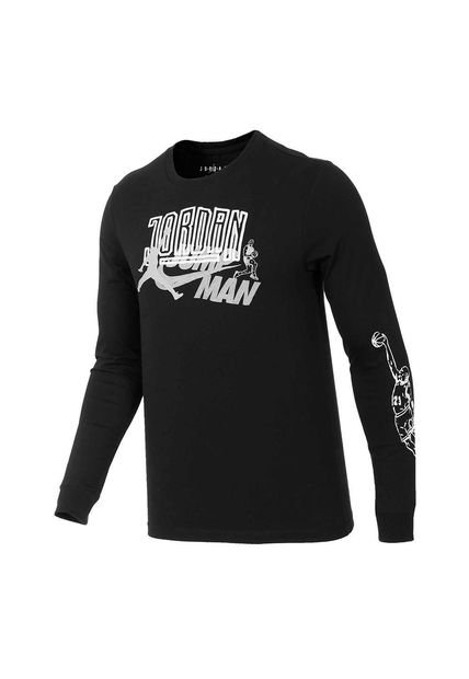 Camiseta Manga Larga  Nike Jordan Brand-Negro