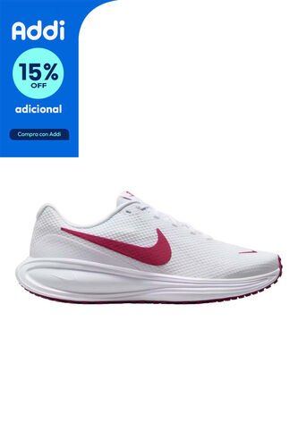 Tenis Nike W Revolution 8 Mujer-Blanco/Rojo Nike