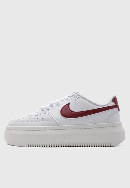 Tenis Lifestyle Blanco-Vinotinto NIKE Court Vision Alta