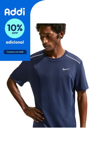 Camiseta Nike M Df Uv Miler Ss Hombre-Azul Nike
