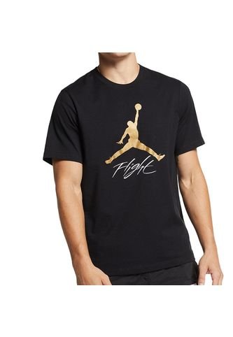 Camiseta Nike Jumpman Flight Hbr Tee-Negro/Dorado Nike