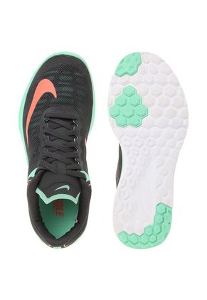 Tenis Running Gris-Verde-Naranja Nike Wmns Fs Lite Run 4