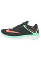 Tenis Running Gris-Verde-Naranja Nike Wmns Fs Lite Run 4 de Nike