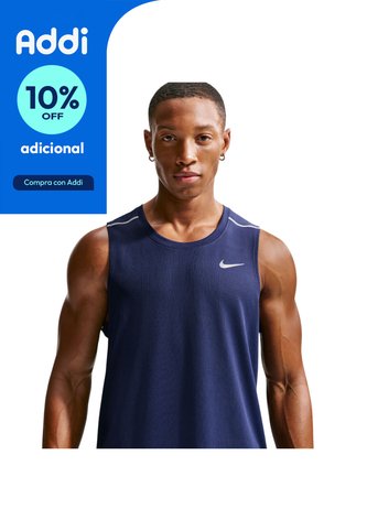 Camiseta Sin Mangas Nike M Df Miler Ta Top Hombre-Azul Nike