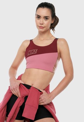 Top Vinotinto-Rosa Nike Swoosh Mtlc Logo