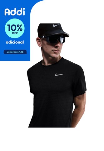 Camiseta Nike M Df Breathe Miler Ss Top Hombre-Negro Nike