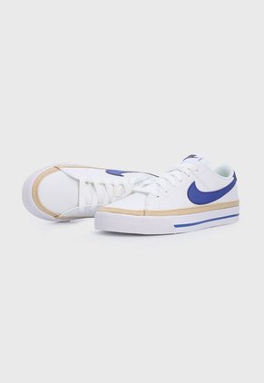 Tenis Lifestyle Blanco-Beige-Azul Nike Court Legacy