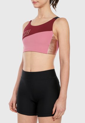Top Vinotinto-Rosa Nike Swoosh Mtlc Logo