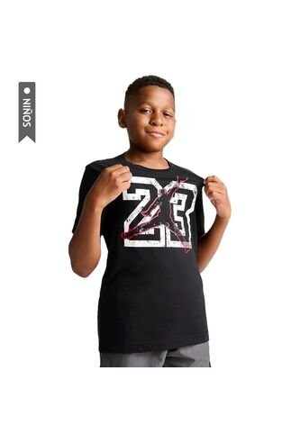 Camiseta Jordan Brand 23 Jumpman Ss Tee Niños-Negro Nike