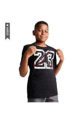 Camiseta Jordan Brand 23 Jumpman Ss Tee Niños-Negro