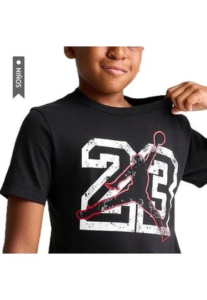 Camiseta Jordan Brand 23 Jumpman Ss Tee Niños-Negro