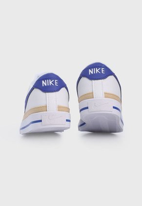Tenis Lifestyle Blanco-Beige-Azul Nike Court Legacy