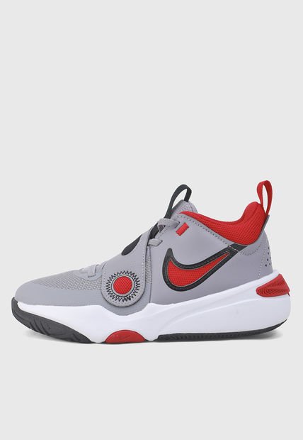 Tenis Basketball Gris-Negro-Rojo NIKE Team Hustle D 11