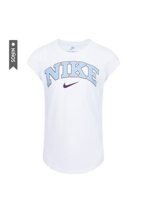 Camiseta Nike Nkg Prep In Your Step Tee Niña-Blanco