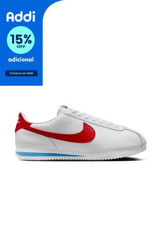 Tenis Nike Cortez Leather-Blanco/Rojo/Azul Nike