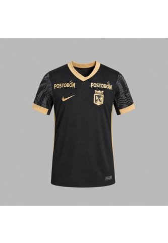 Camiseta Nike Niño Atlético Nacional 2da 2025-Negro - Dorado - Fútbol | Uso Casual Y Entrenamiento Nike