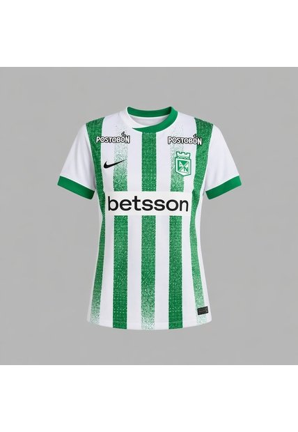 Camiseta Nike Mujer Atlético Nacional Local 25 Verde - Blanco - Fútbol | Uso Casual Y Entrenamiento