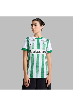 Camiseta Nike Mujer Atlético Nacional Local 25 Verde - Blanco - Fútbol | Uso Casual Y Entrenamiento