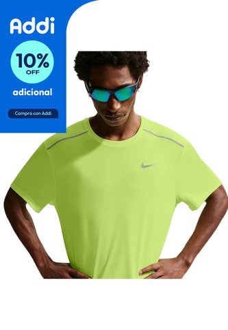 Camiseta Nike Df Uv Miler Ss Hombre-Verde Nike