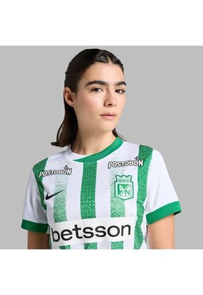 Camiseta Nike Mujer Atlético Nacional Local 25 Verde - Blanco - Fútbol | Uso Casual Y Entrenamiento