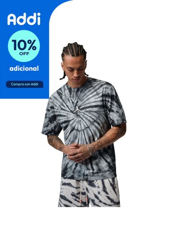 Camiseta Nike Brk Td Ssnl Fest Ss Crw Hombre-Gris/Negro Nike