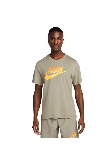Camiseta Nike Run Energy Miler Ss Top Hombre-Gris Oscuro