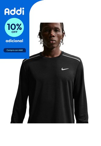 Camiseta Nike Uv Miler Ls Top Hombre-Negro Nike