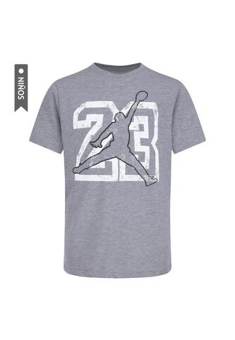 Camiseta Nike Jdb 23 Jumpman Ss Tee Niño-Gris Nike