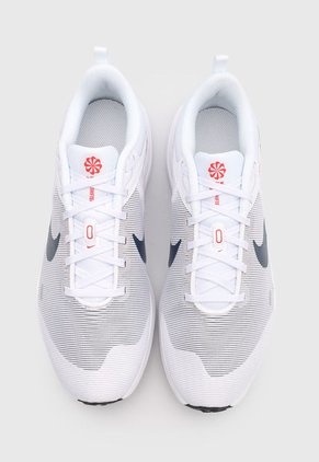 Tenis Running Blanco-Azul Navy-Rojo Nike Downshifter 12