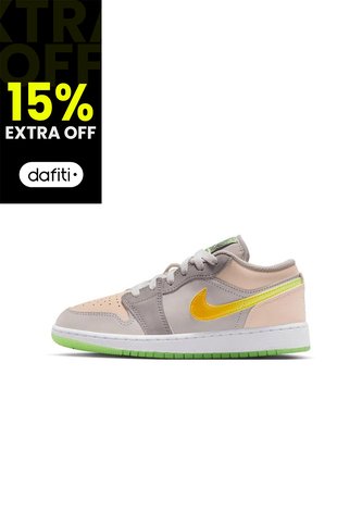 Tenis Unisex Niño Air Jordan 1 Low Sneaker School Gris Nike