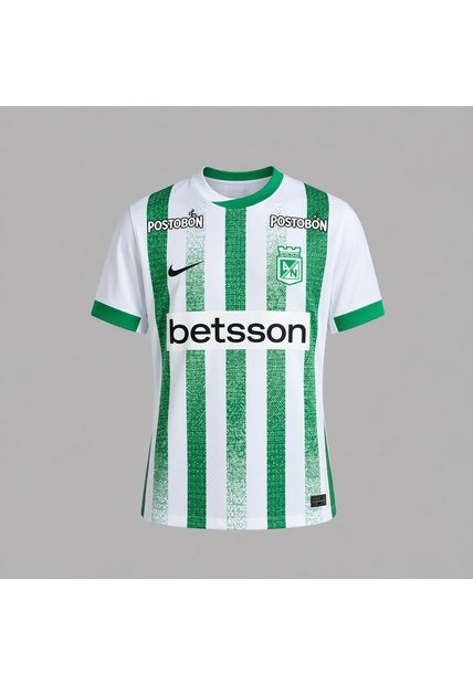 Camiseta Nike Hombre Atlético Nacional Local 25-Verde - Blanco - Fútbol | Uso Casual Y Entrenamiento