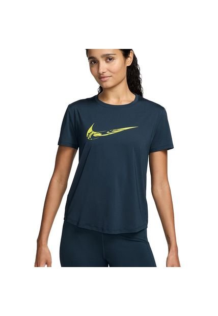 Camiseta Nike One Mujer-Azul