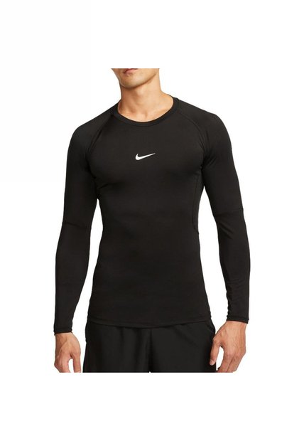 Camiseta Nike Pro Manga Larga-Negro