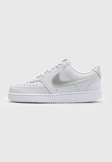 Tenis Lifestyle Gris-Blanco-Plateado Nike Court Vision Low