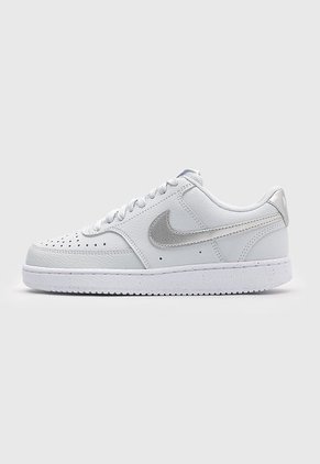 Tenis Lifestyle Gris-Blanco-Plateado Nike Court Vision Low