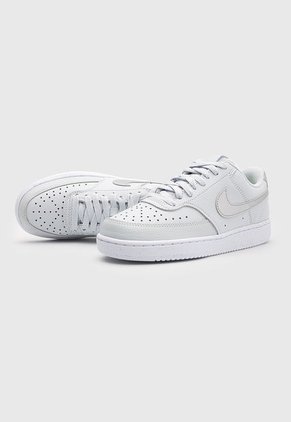 Tenis Lifestyle Gris-Blanco-Plateado Nike Court Vision Low