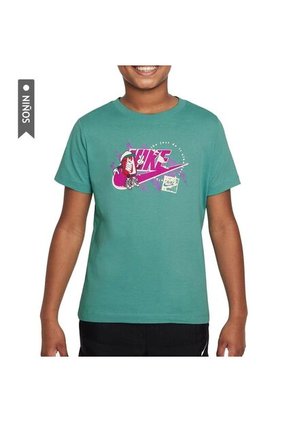 Camiseta Nike K Nsw Tee Boxy 1 Futura Niño-Verde